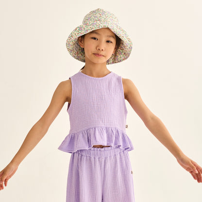 Cozmo 100%純棉紗無袖背心 lavender ❘ 現貨尺寸: 3Y~6Y