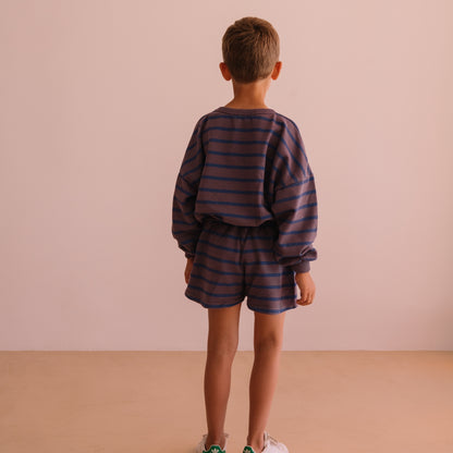 We are kids 100%有機棉復古條紋短褲 MARLOW QUIET STRIPES ❘ 現貨尺寸: 2Y~7Y