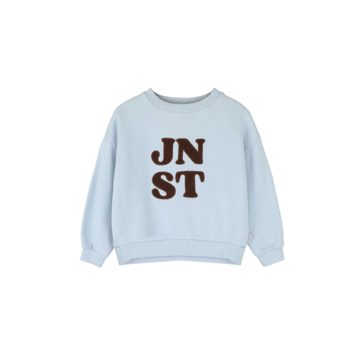 Jenest 100%有機棉刺繡大學T - Cloud Blue  ❘ 現貨尺寸: 2Y-8Y