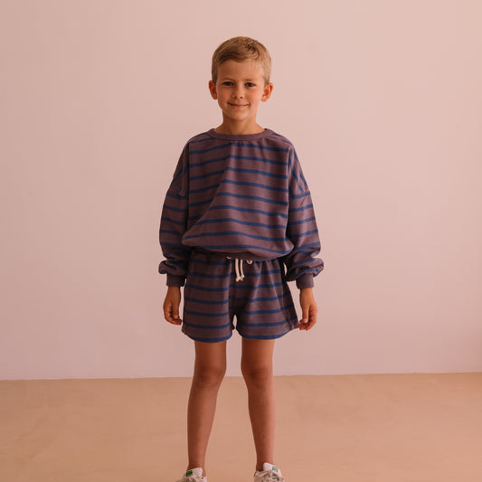 We are kids 100%有機棉復古條紋短褲 MARLOW QUIET STRIPES ❘ 現貨尺寸: 2Y~7Y