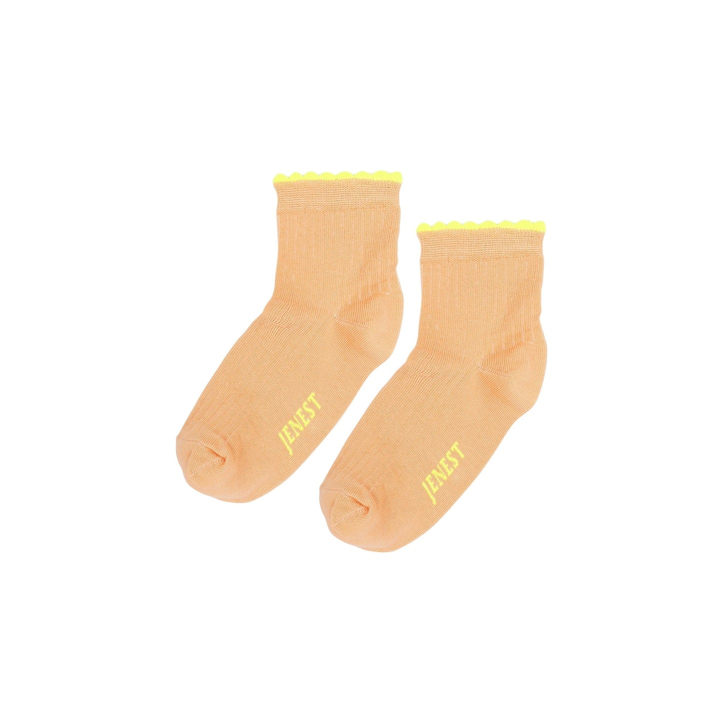 Jenest 有機棉短襪 Fancy Sneaker Peach Orange  ❘ 現貨尺寸: EU 28-41 (約適合4Y~12Y+)