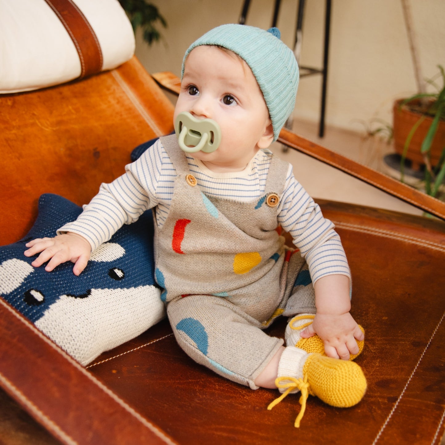 Bayiri 100%有機棉月亮吊帶褲 12M & 2Y