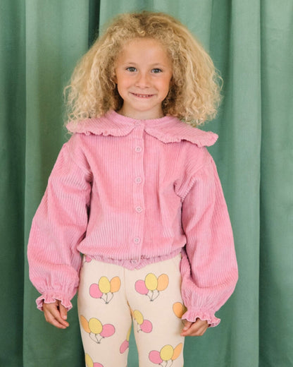 We are kids - 100%有機棉燈芯絨CHEMISE CLARA襯衫- 泡泡糖粉 4-5Y & 6-7Y