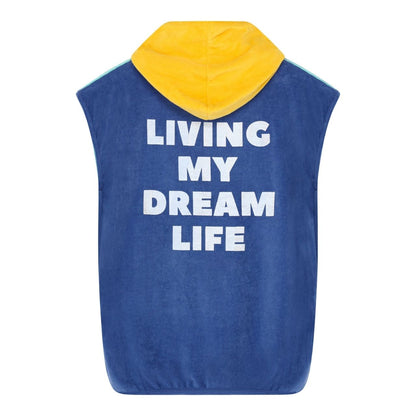 COS I SAID SO 100% 純棉 DREAM LIFE 拼色毛巾料斗篷 ❘ 現貨尺寸: 4Y~10Y