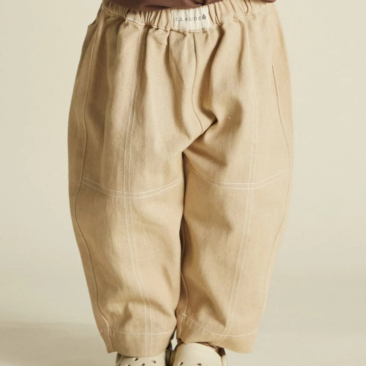 Claude & Co. 100%有機棉長褲 - Sand 1~5Y