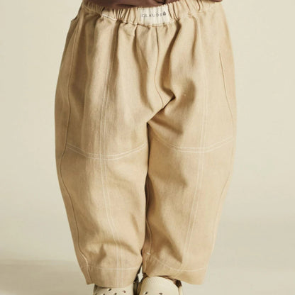 Claude & Co. 100%有機棉長褲 - Sand 1~5Y