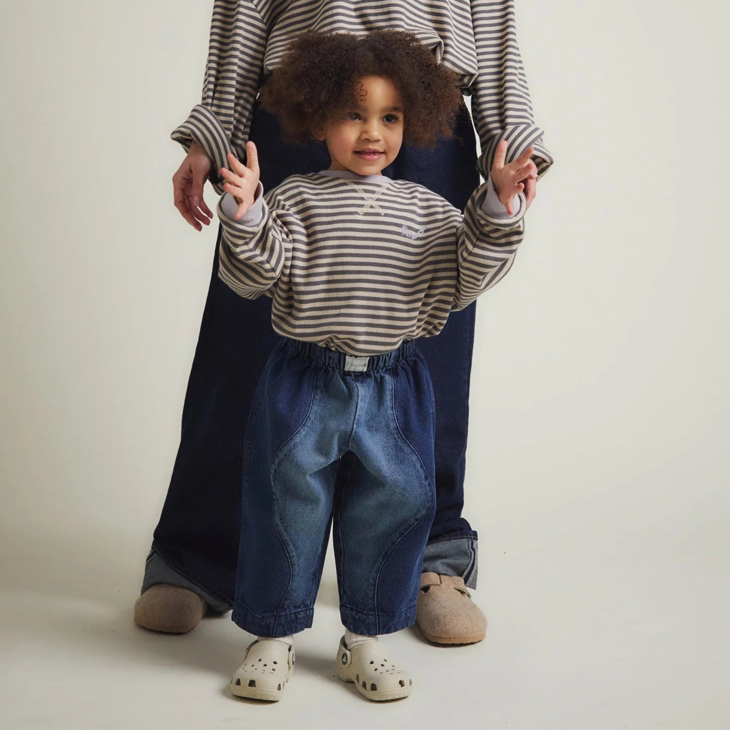 Claude&Co. 100%有機棉 Emerson 波浪拼接有機棉丹寧氣球長褲  ❘ 現貨尺寸: 2Y~6Y