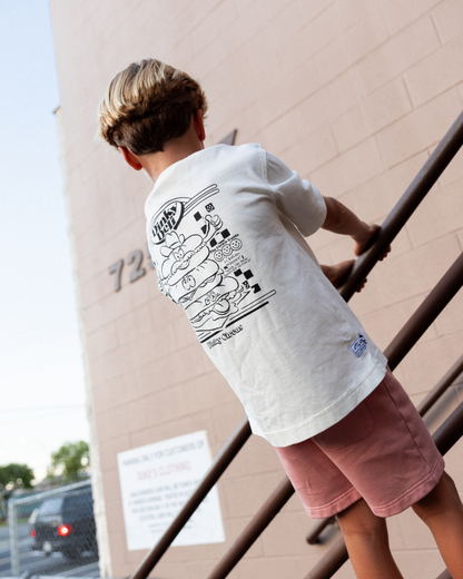 Dinky Circus 純棉米白色短袖T-shirt -DINKY DELI TEE (3Y~8Y)