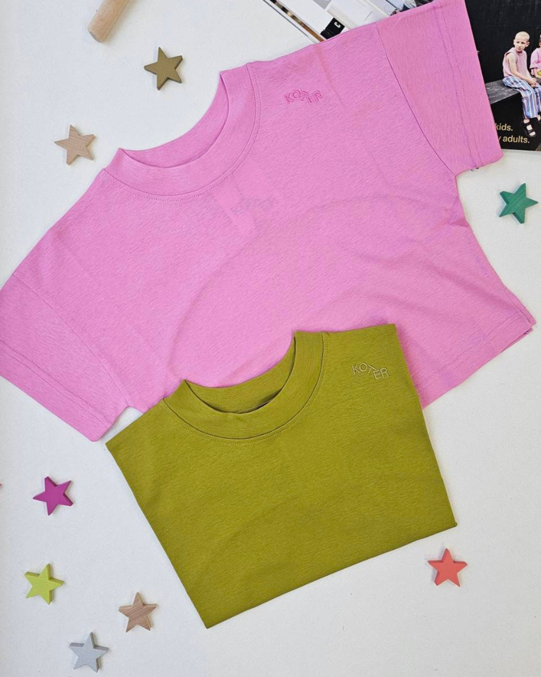 Studio Koter 100%有機棉Rory OVERSIZED 短袖Tshirt - Pink (2Y~5Y)