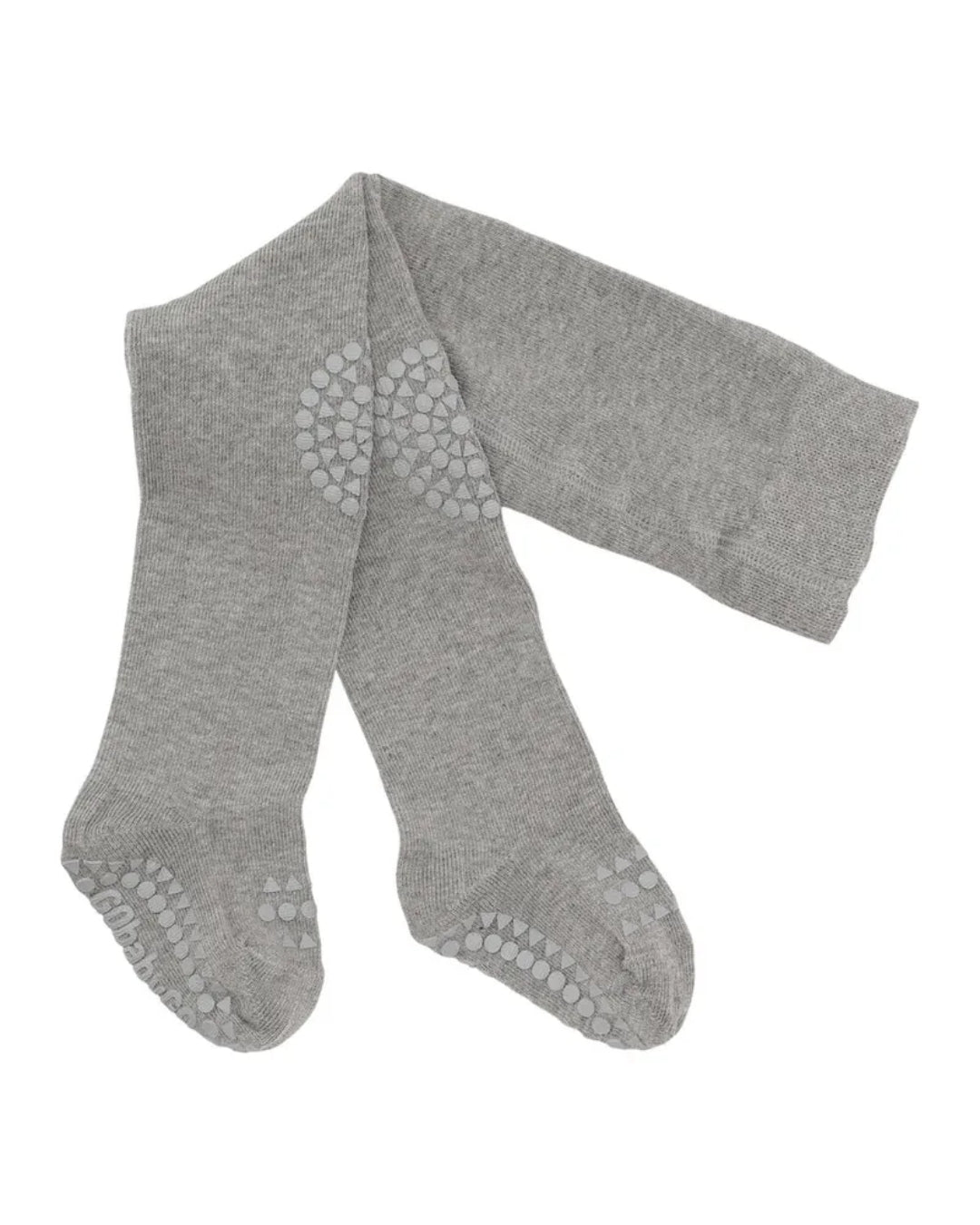 丹麥GoBabyGo 竹纖維爬行褲襪 - Grey Melange ❘ 現貨尺寸:  6-12M & 12-18M