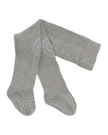 丹麥GoBabyGo 竹纖維爬行褲襪 - Grey Melange ❘ 現貨尺寸:  6-12M & 12-18M