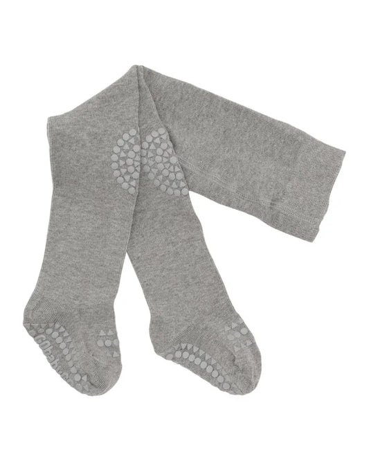 丹麥GoBabyGo 竹纖維爬行褲襪 - Grey Melange ❘ 現貨尺寸:  6-12M & 12-18M