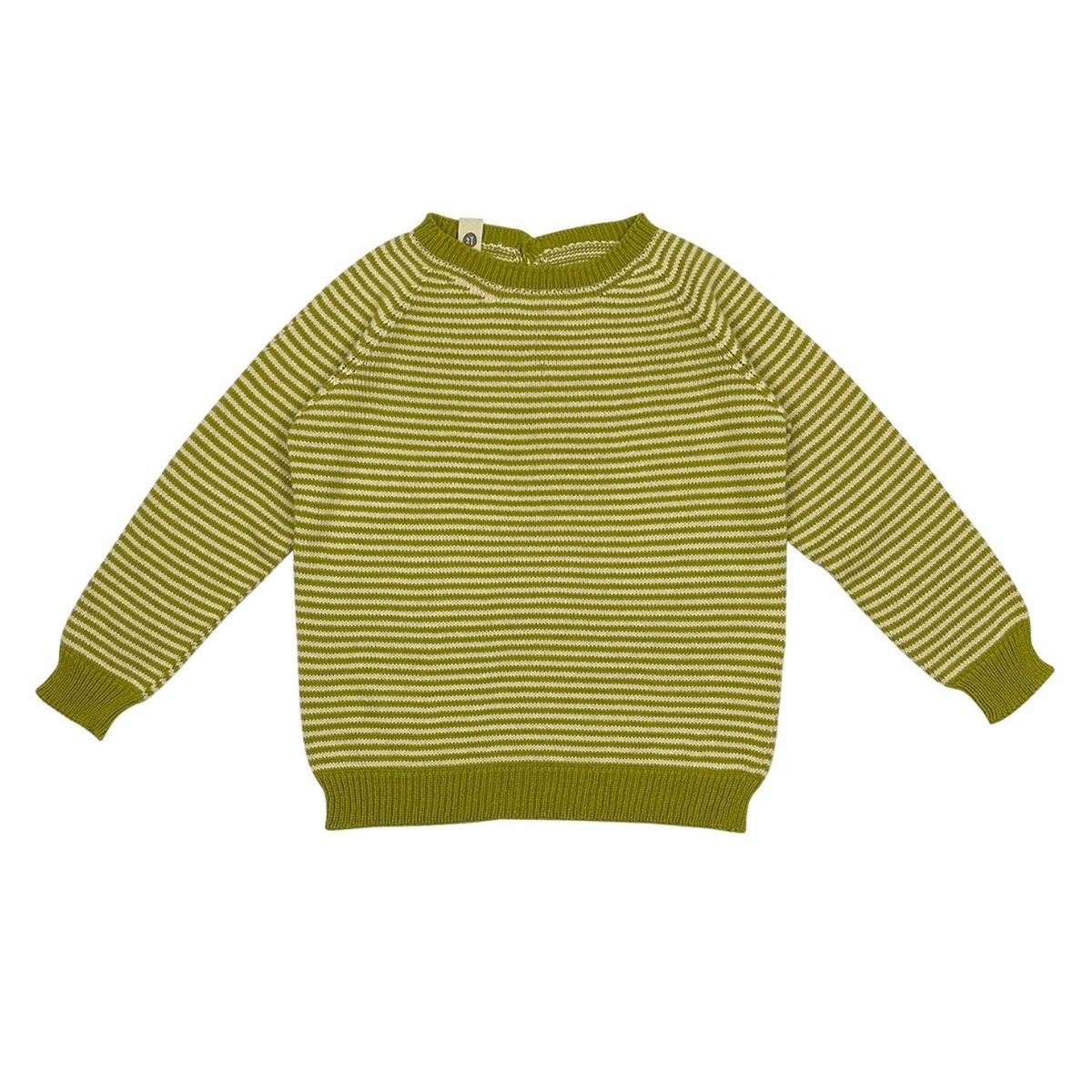 Bayiri 100%有機棉針織上衣 - Green Lazy Bug Sweater ❘ 現貨尺寸: 2Y~4Y