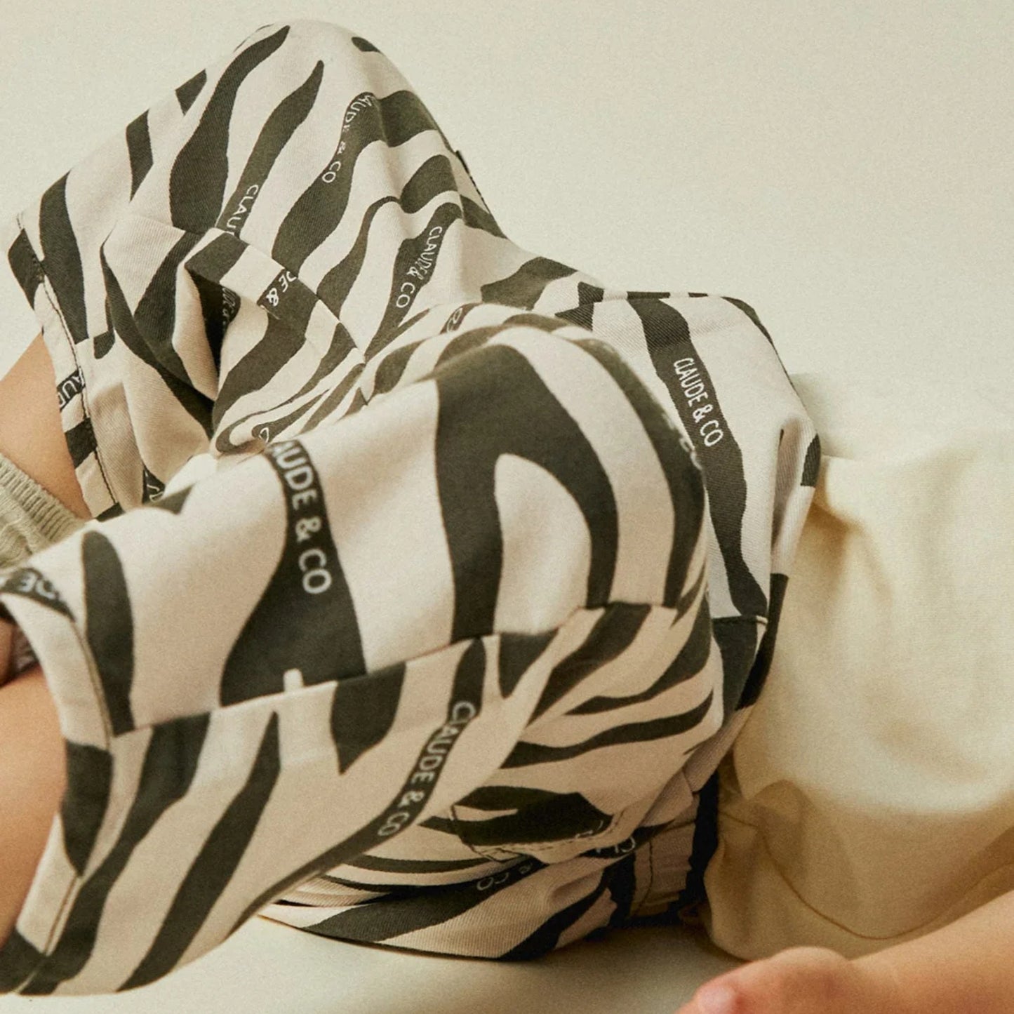 Claude & Co. 100%有機棉斑馬紋長褲 -橄欖綠  1-2Y & 2-3Y