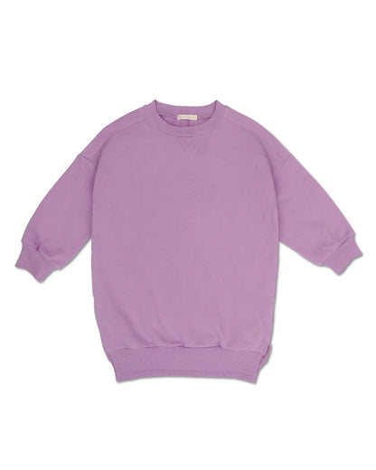 Phil&Phae 100%有機棉長版大學T/洋裝 - bright lilac (3Y~8Y)