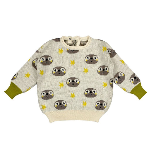 Bayiri 100%有機棉針織上衣 - Cosmic Sloth Sweater ❘ 現貨尺寸: 2Y~4Y