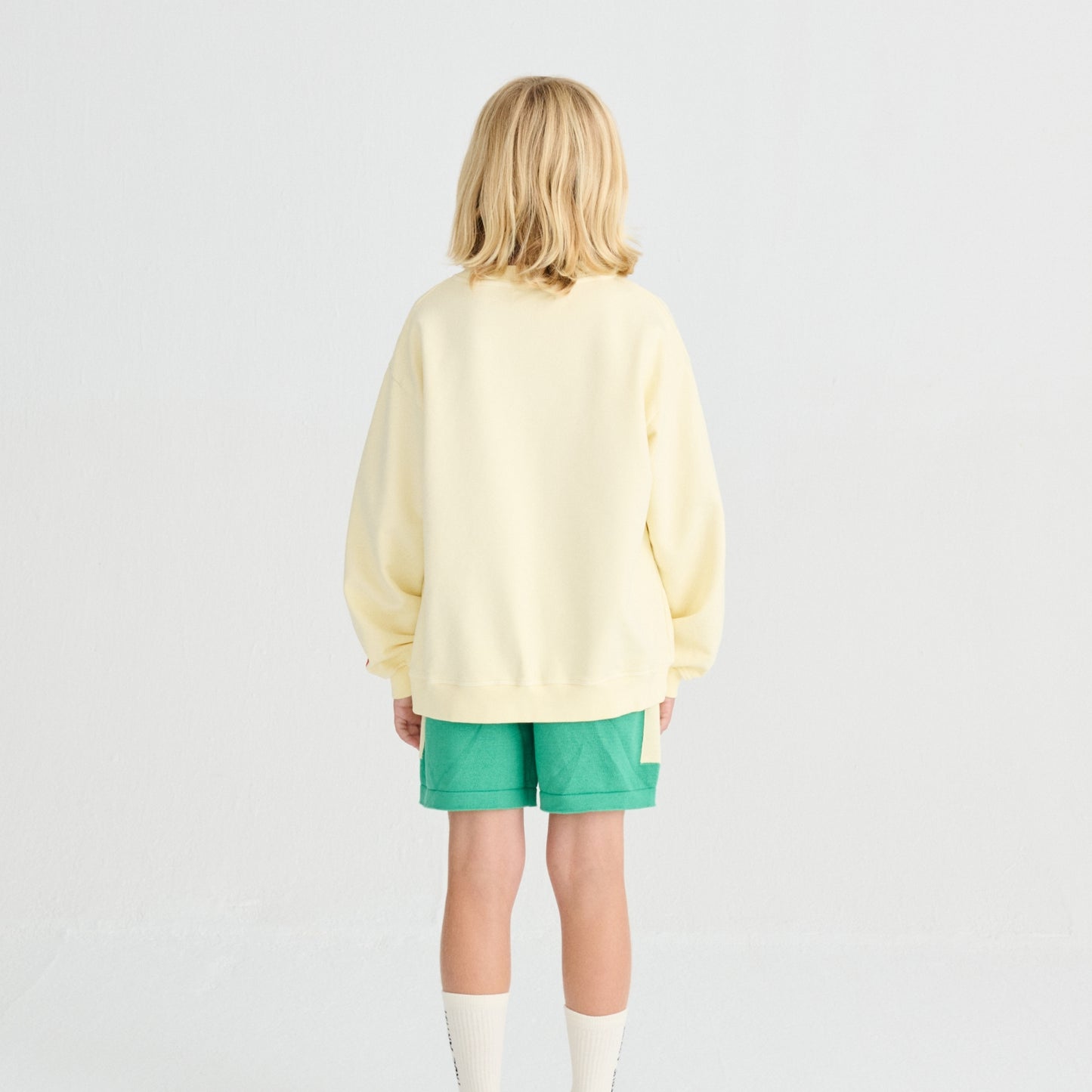 True Artist 有機棉薄款大學T Soft Yellow ❘ 現貨尺寸: 4Y~9Y