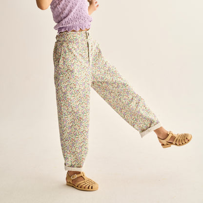 Cozmo 天絲&棉混紡小花長褲 ❘ 現貨尺寸: 3Y~6Y