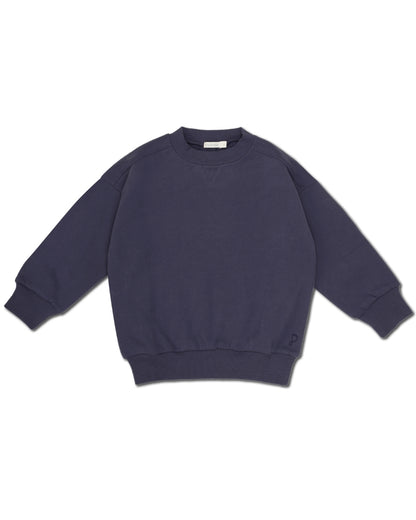 Phil&Phae 100%有機棉寬版大學T- dusk blue 3Y~8Y