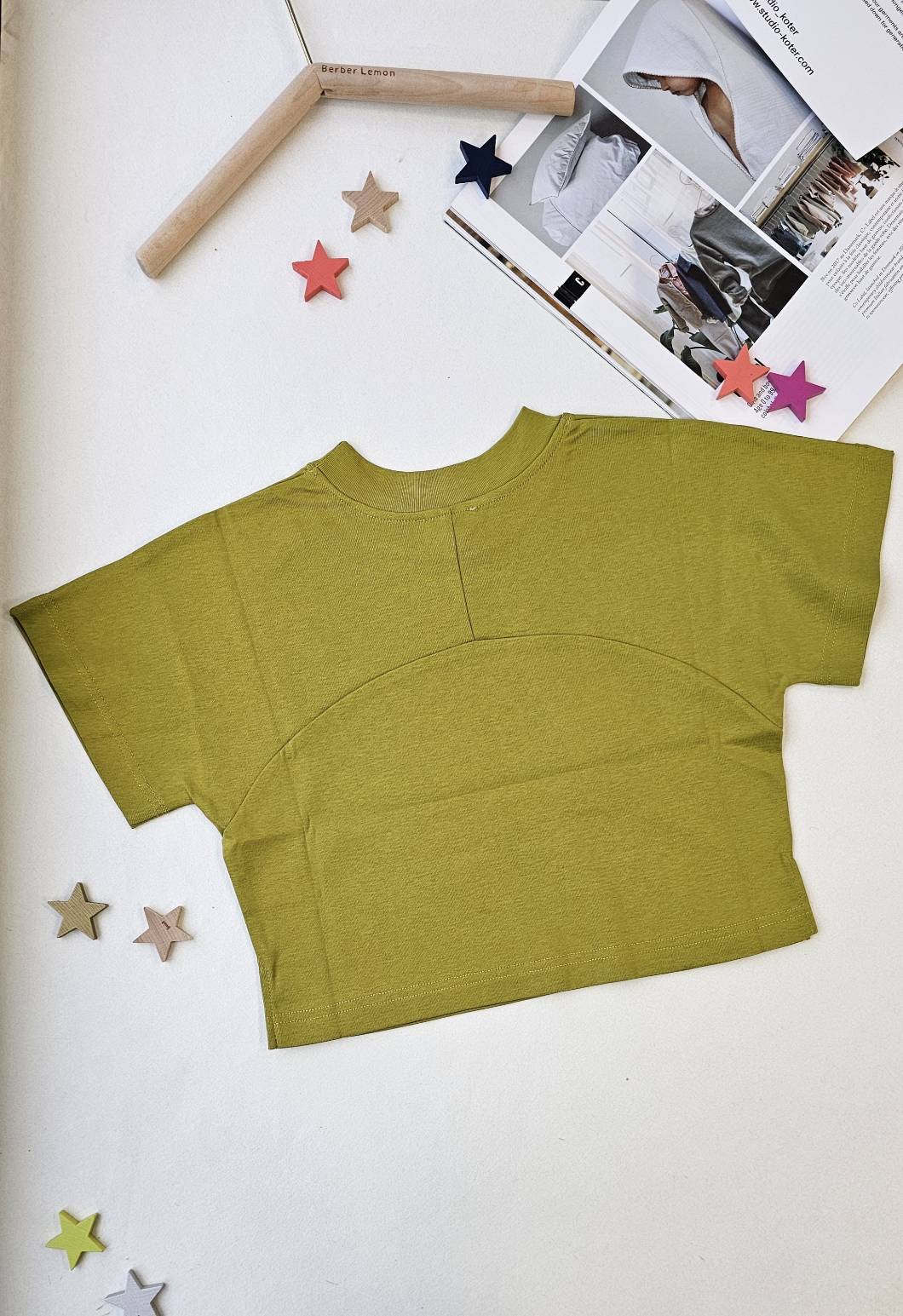 Studio Koter 100%有機棉Rory OVERSIZED 短袖Tshirt - Olive (2Y~5Y)