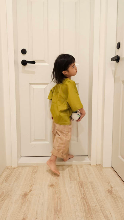 Studio Koter 100%有機棉Rory OVERSIZED 短袖Tshirt - Olive (2Y~5Y)