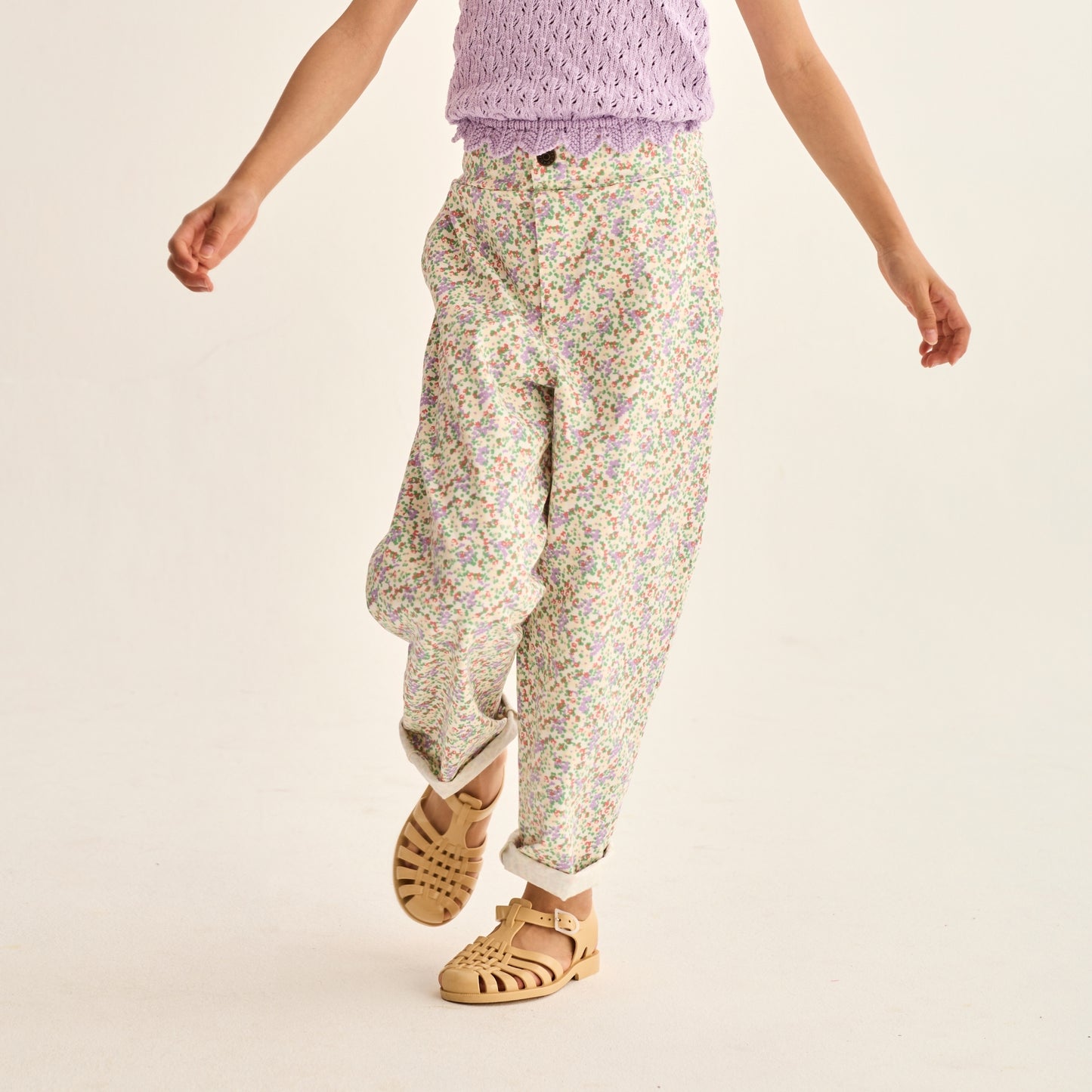 Cozmo 天絲&棉混紡小花長褲 ❘ 現貨尺寸: 3Y~6Y