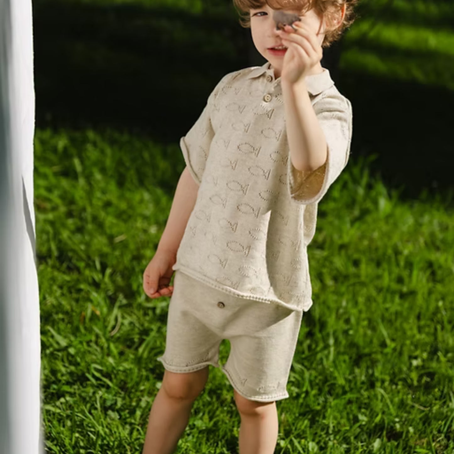 Bayiri 100%有機棉 Underwater Polo T-shirt上衣 ❘ 現貨尺寸: 12M~3Y