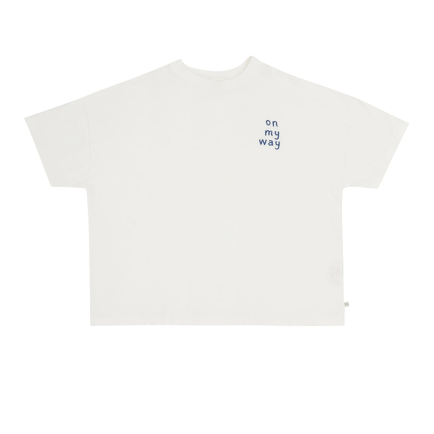 Jenest 100%有機竹節棉寬版短袖T-shirt -Off White ❘ 現貨尺寸: 2Y~8Y / 15-16Y(成人可穿)