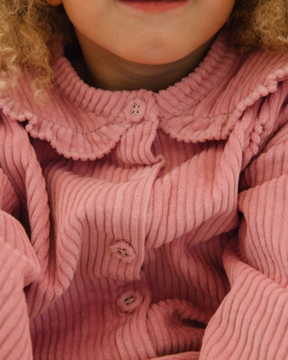 We are kids - 100%有機棉燈芯絨CHEMISE CLARA襯衫- 泡泡糖粉 4-5Y & 6-7Y