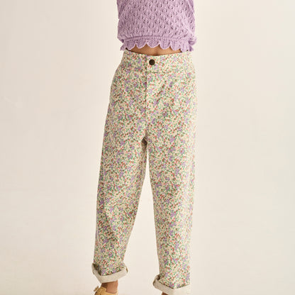 Cozmo 天絲&棉混紡小花長褲 ❘ 現貨尺寸: 3Y~6Y