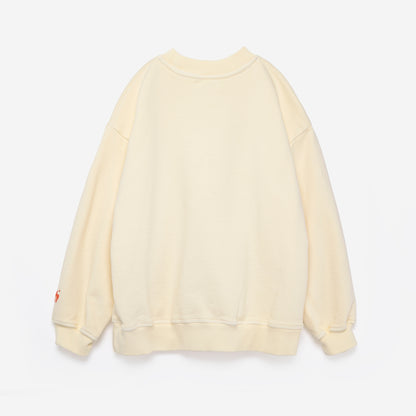 True Artist 有機棉薄款大學T Soft Yellow ❘ 現貨尺寸: 4Y~9Y