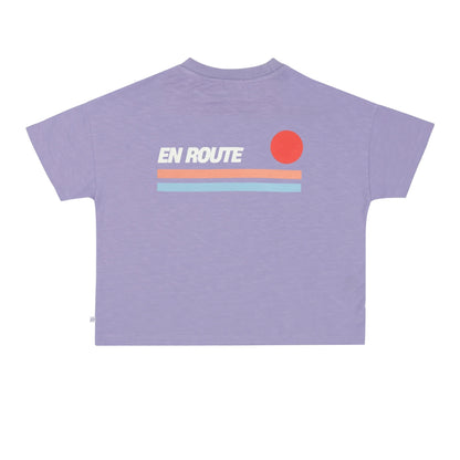Jenest 100%有機竹節棉寬版短袖T-shirt -Purple ❘ 現貨尺寸: 3Y~8Y