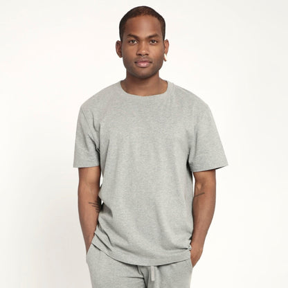 Orbasics 100%有機棉 大人款短袖 T-shirt - Grey Melange ❘ 現貨尺寸: S.M.L.XL