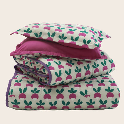 (現貨)Tiny Cosmo 100%純棉水洗棉被-Vegie 單人被