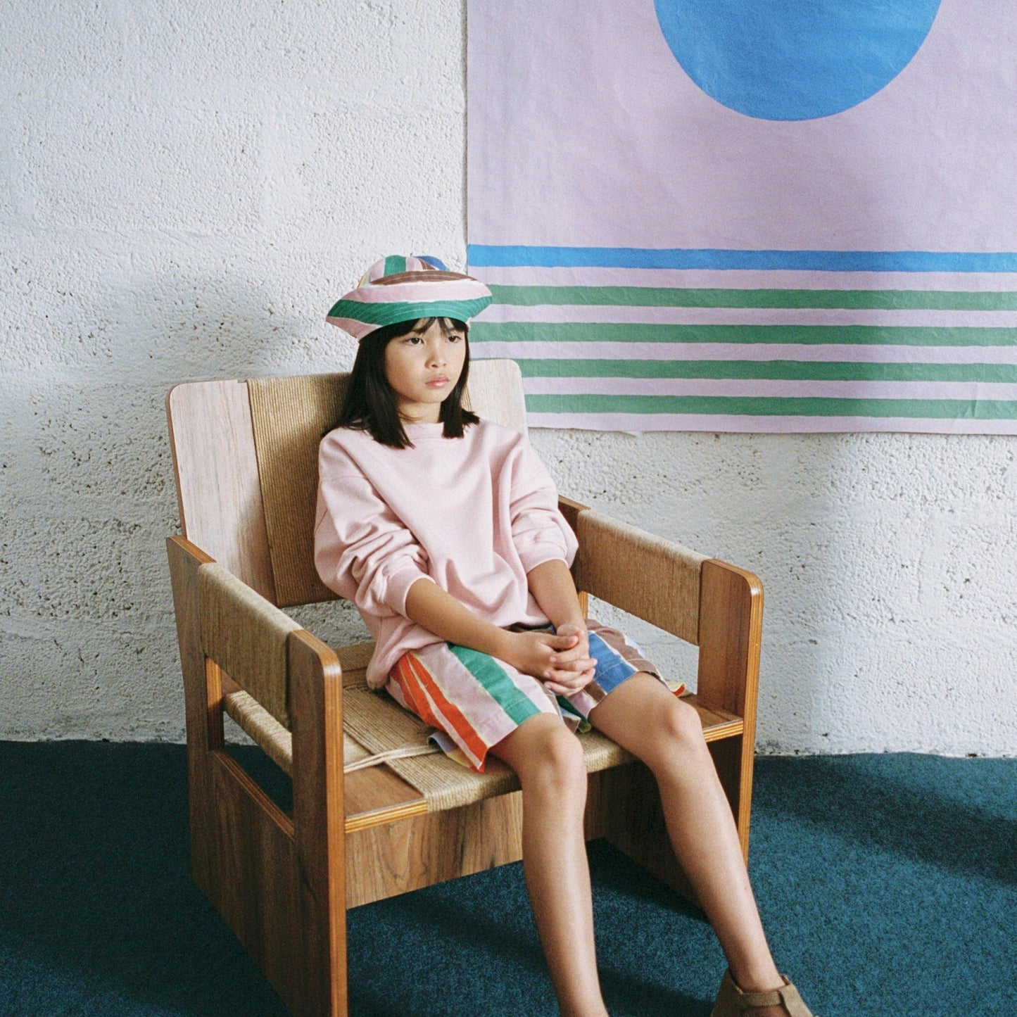 True Artist 100%有機棉彩色條紋 Strokes 短褲 ❘ 現貨尺寸: 4Y~9Y