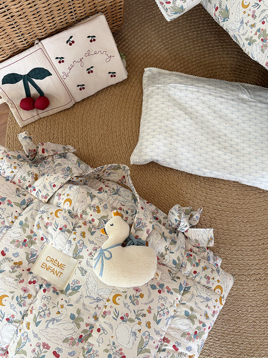 (預購商品) Creme enfant 有機棉天鵝造型刺繡姓名吊飾