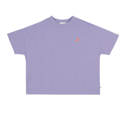 Jenest 100%有機竹節棉寬版短袖T-shirt -Purple ❘ 現貨尺寸: 3Y~8Y
