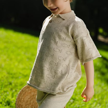 Bayiri 100%有機棉 Underwater Polo T-shirt上衣 ❘ 現貨尺寸: 12M~3Y