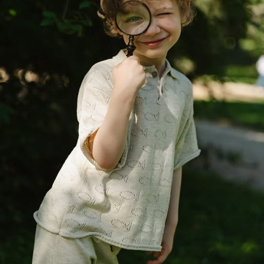 Bayiri 100%有機棉 Underwater Polo T-shirt上衣 ❘ 現貨尺寸: 12M~3Y