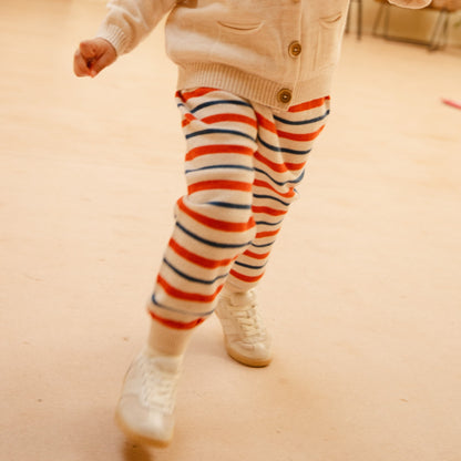 Bayiri 100% 美麗諾羊毛長褲Crabby Stripes 2Y~6Y