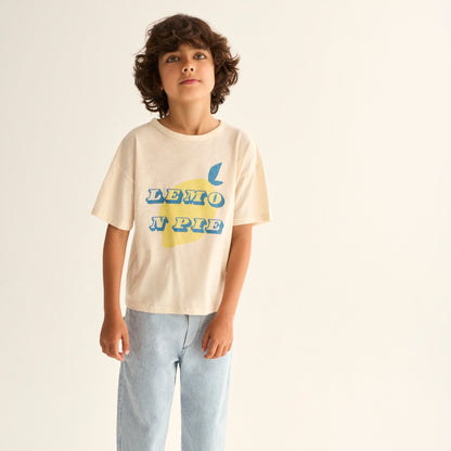 Cozmo 100%竹節棉短袖T-shirt - Lemon Pie ❘ 現貨尺寸: 3Y~8Y
