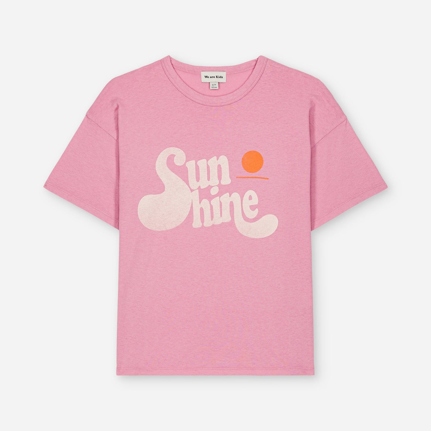 We are kids 100%有機棉短袖T-shirt PINK SUNSHINE  ❘ 現貨尺寸: 2Y~9Y