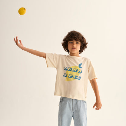 Cozmo 100%竹節棉短袖T-shirt - Lemon Pie ❘ 現貨尺寸: 3Y~8Y