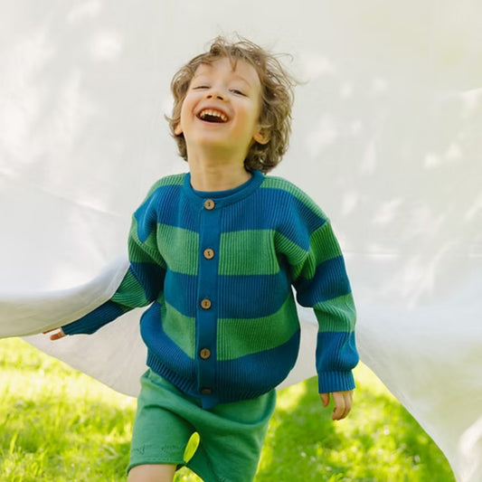 Bayiri 100%有機棉針織外套- Green ❘ 現貨尺寸: 12M~4Y