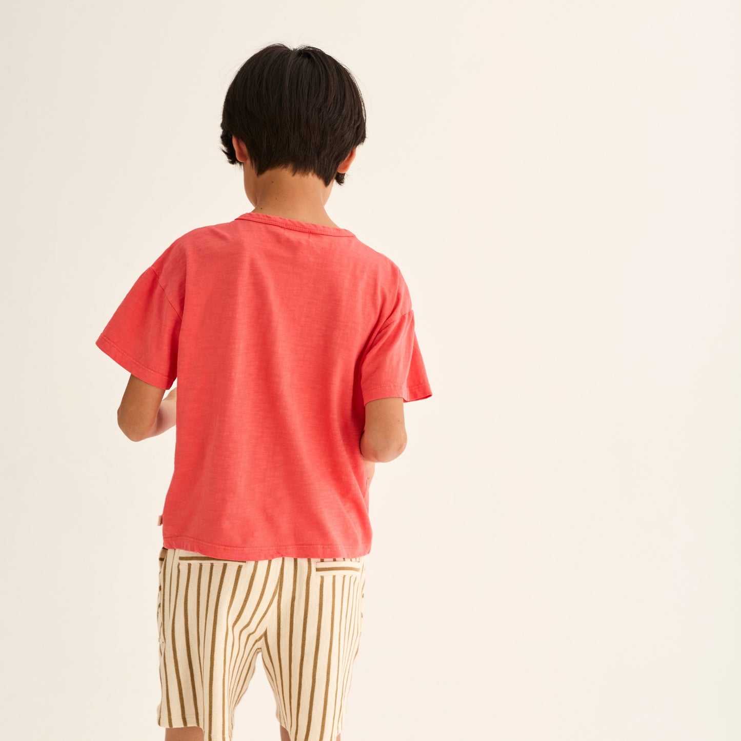 Cozmo 100%純竹節棉短袖Good Day  T-shirt - tomato ❘ 現貨尺寸: 3Y~8Y