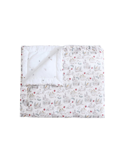 (預購) Creme enfant  100% 莫代爾水洗鋪棉單人被 - 莓果森林