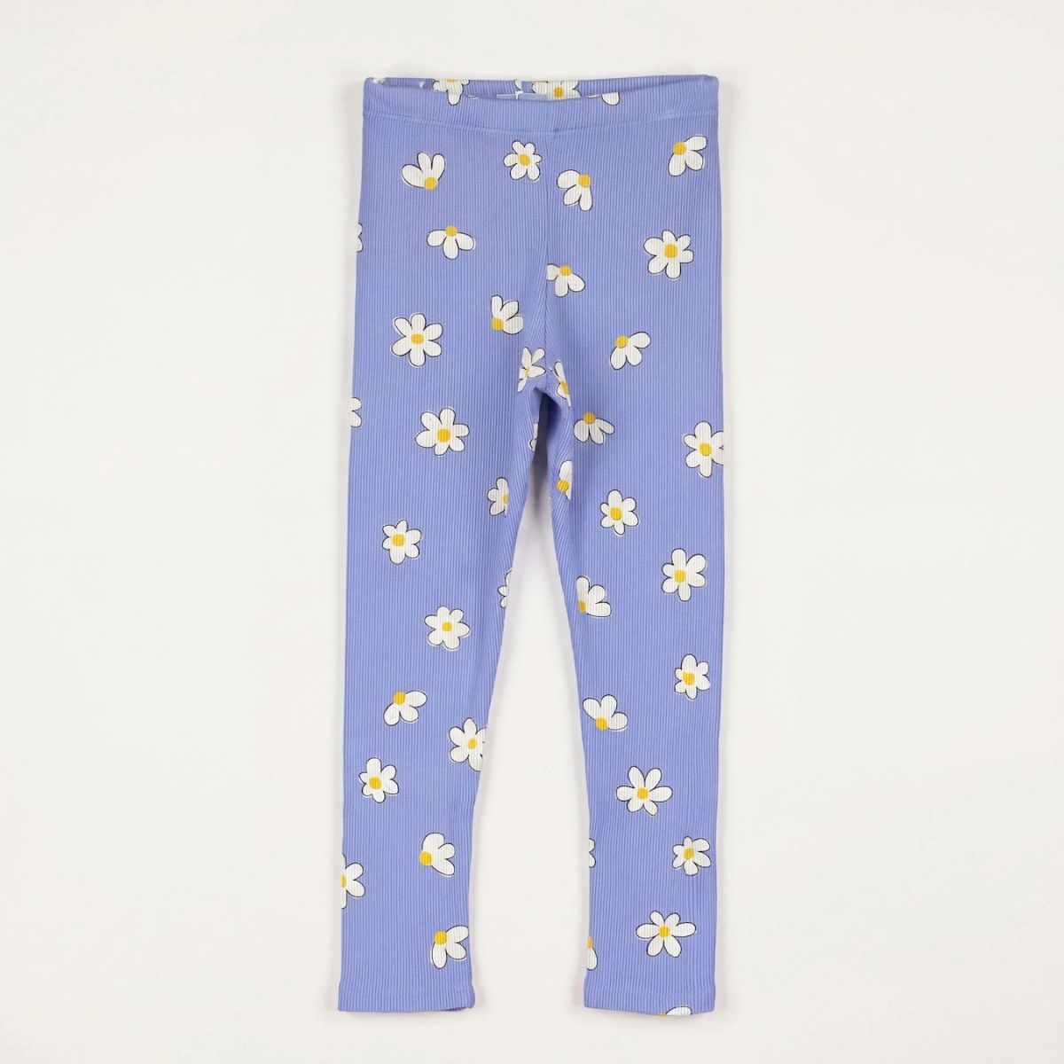 Lotiekids 有機棉小雛菊羅紋 legging 貼腿長褲 - 薰衣草紫  ❘ 現貨尺寸：2Y~7Y