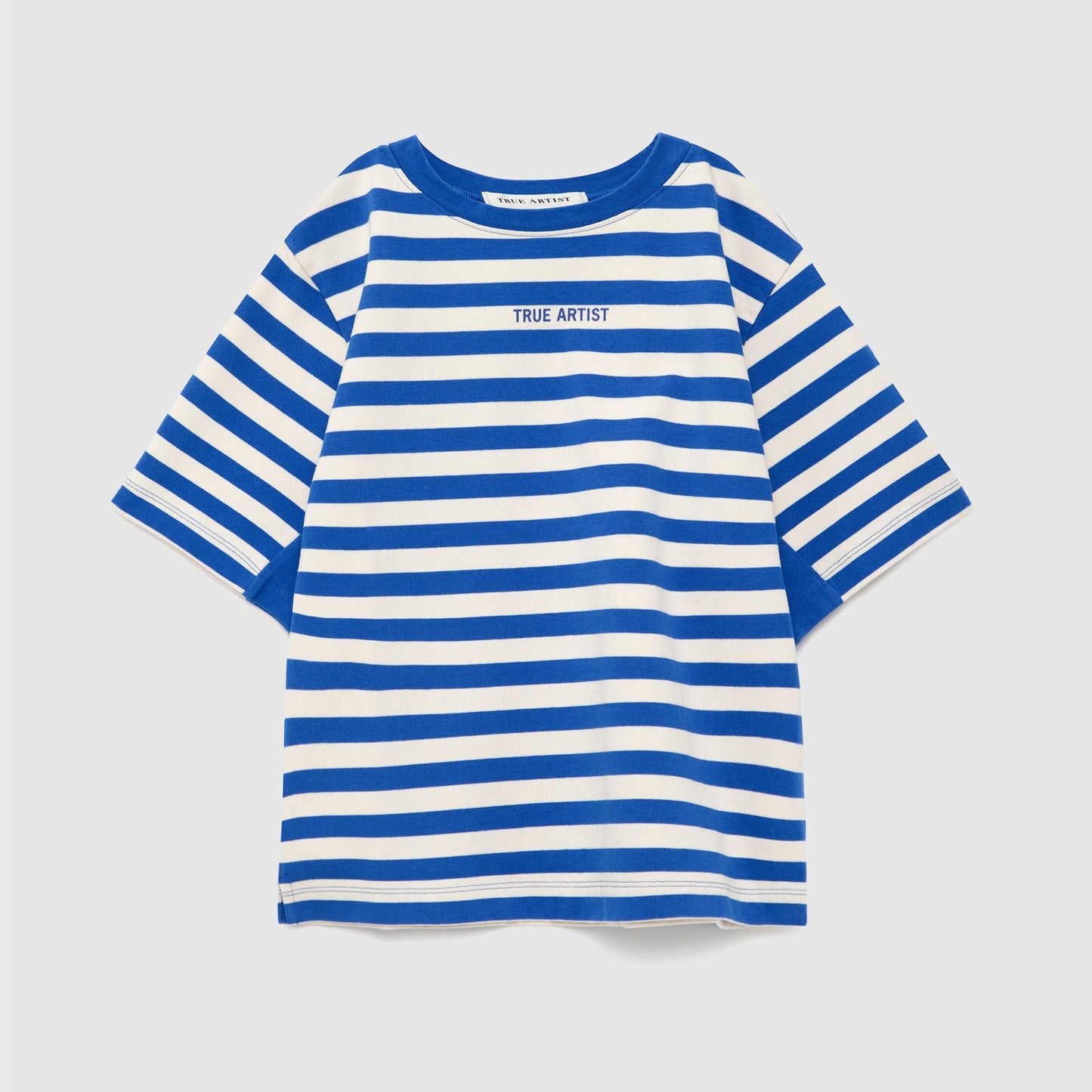 True Artist 100%純棉 Lapis Blue 條紋短袖 T-shirt ❘ 現貨尺寸: 4Y~11Y