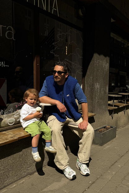 (預購) Happymess 100%美麗諾羊毛背心外套 - adult in cobalt  (XS~XL)