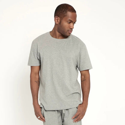 Orbasics 100%有機棉 大人款短袖 T-shirt - Grey Melange ❘ 現貨尺寸: S.M.L.XL